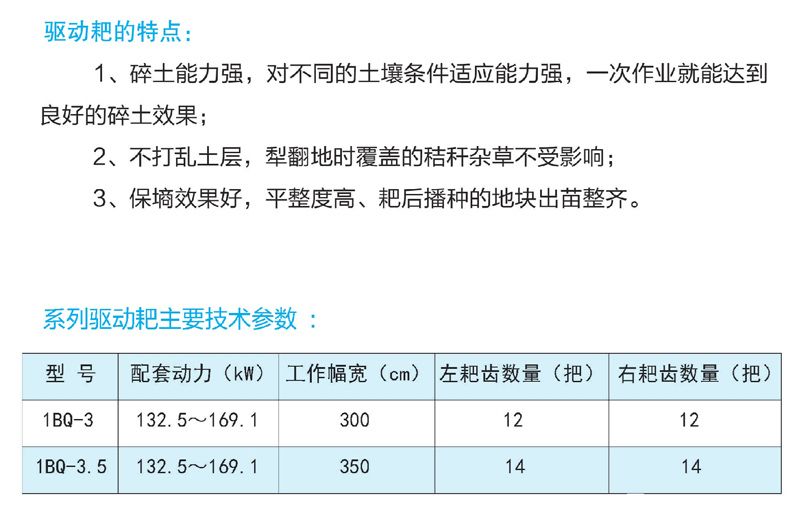 1BQ-3-3.5型驱动耙